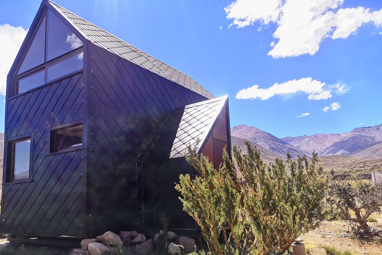 Cabañas bioclimáticas en Puenlo Andino Los Molles